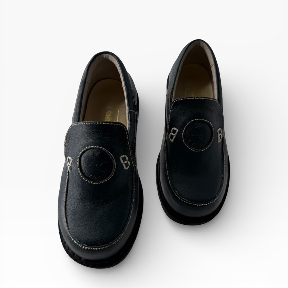 Honglei Supercracks Kids Navy Blue Slip-On Loafers Casual Comfy Preppy Shoes